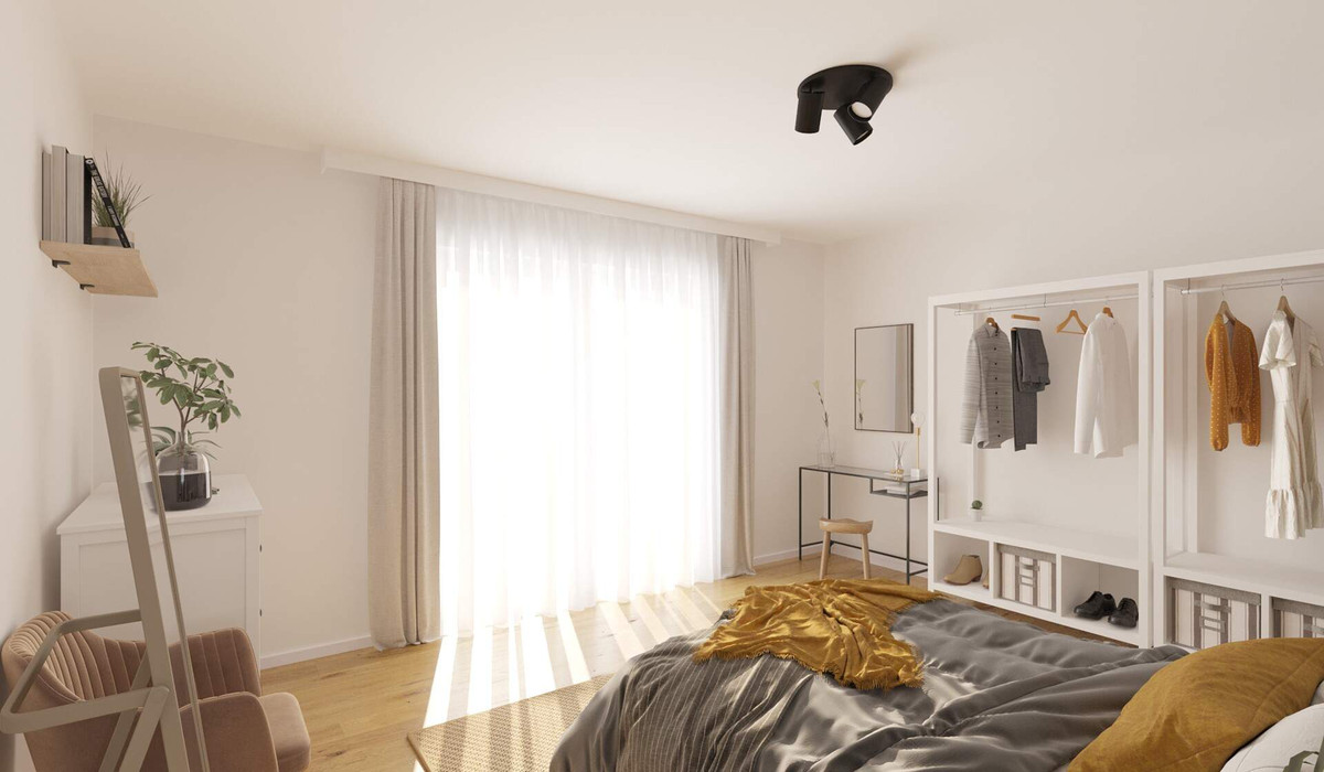 Helles und komfortables Schlafzimmer