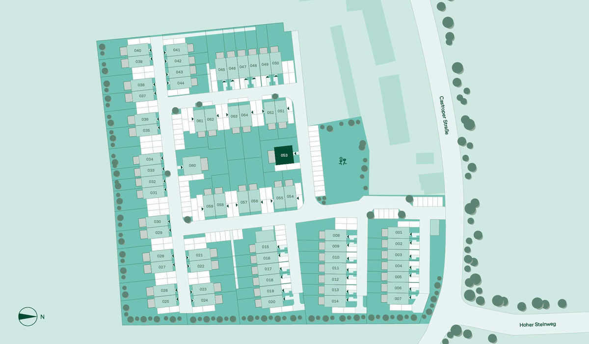 Lage des Einfamilienhauses im Quartier