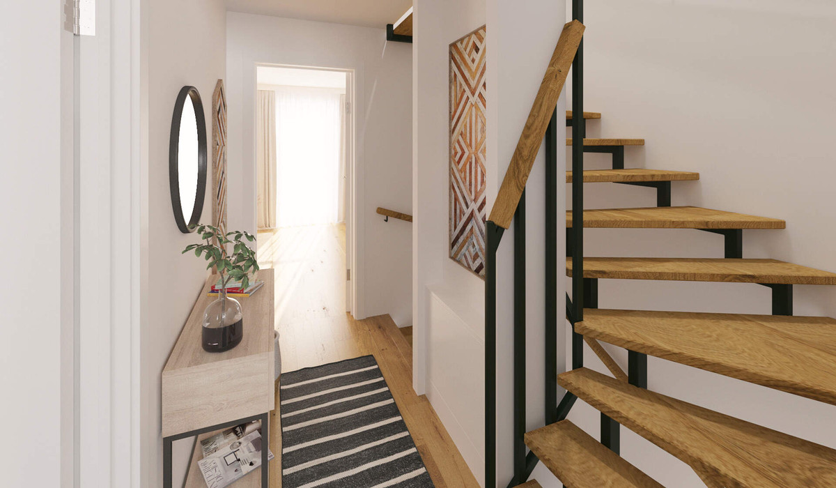 Heller und freundlicher Flur im Obergeschoss