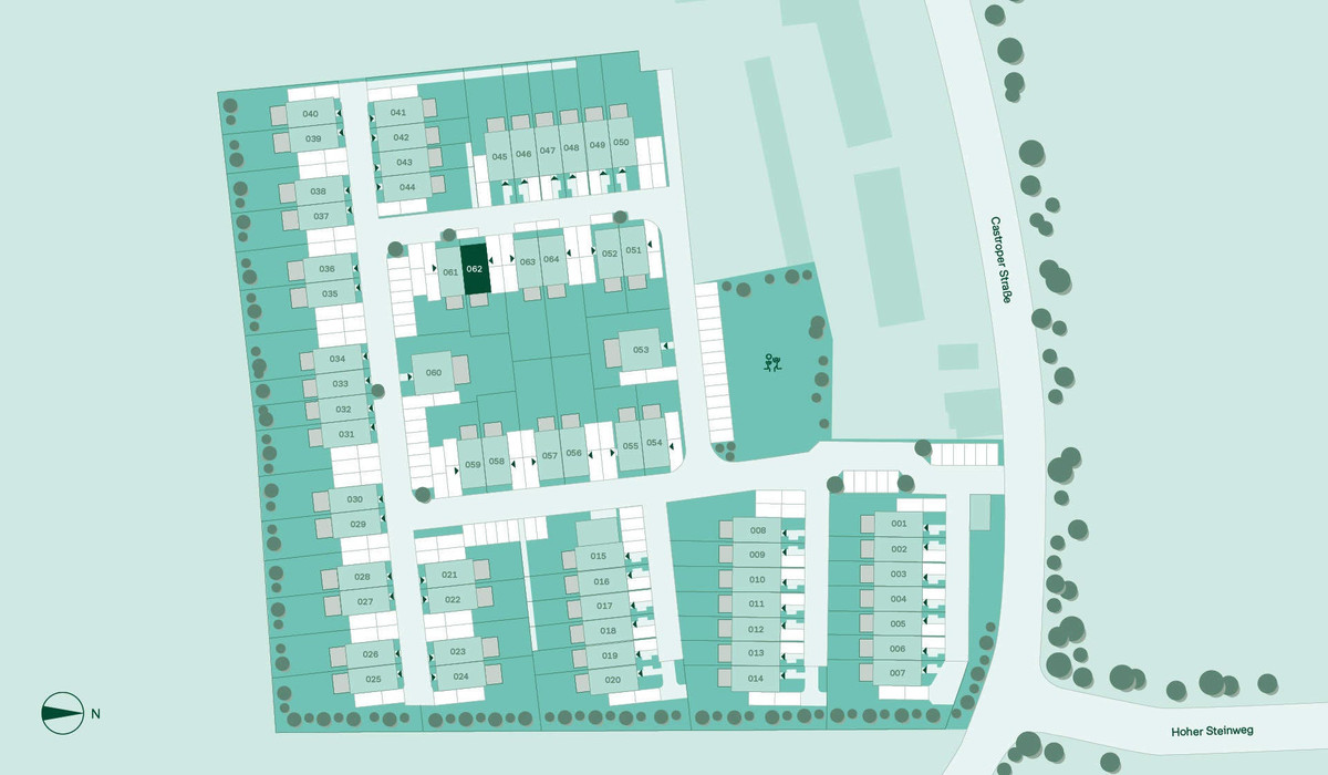 Lage des Doppelhauses im Quartier
