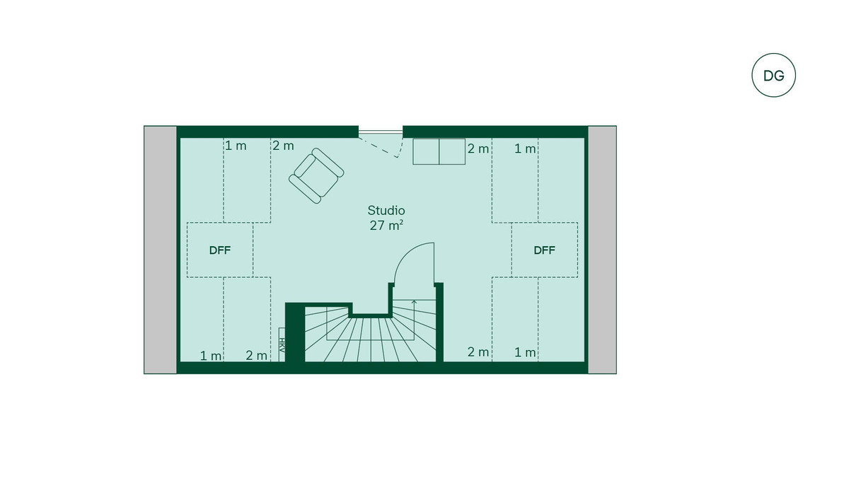 Das großzügige Dachgeschoss bietet viel Platz