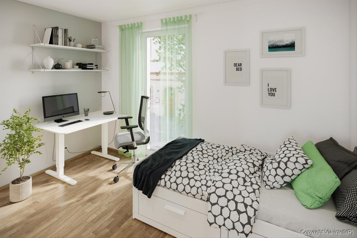 Schlafzimmer zum Innenhof