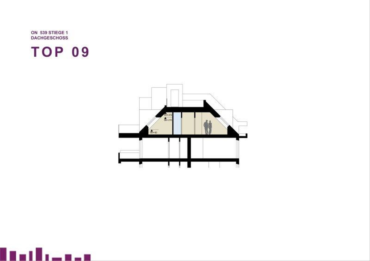 Raumhöhen in den Räumen mit Dachschrägen 539/1/9