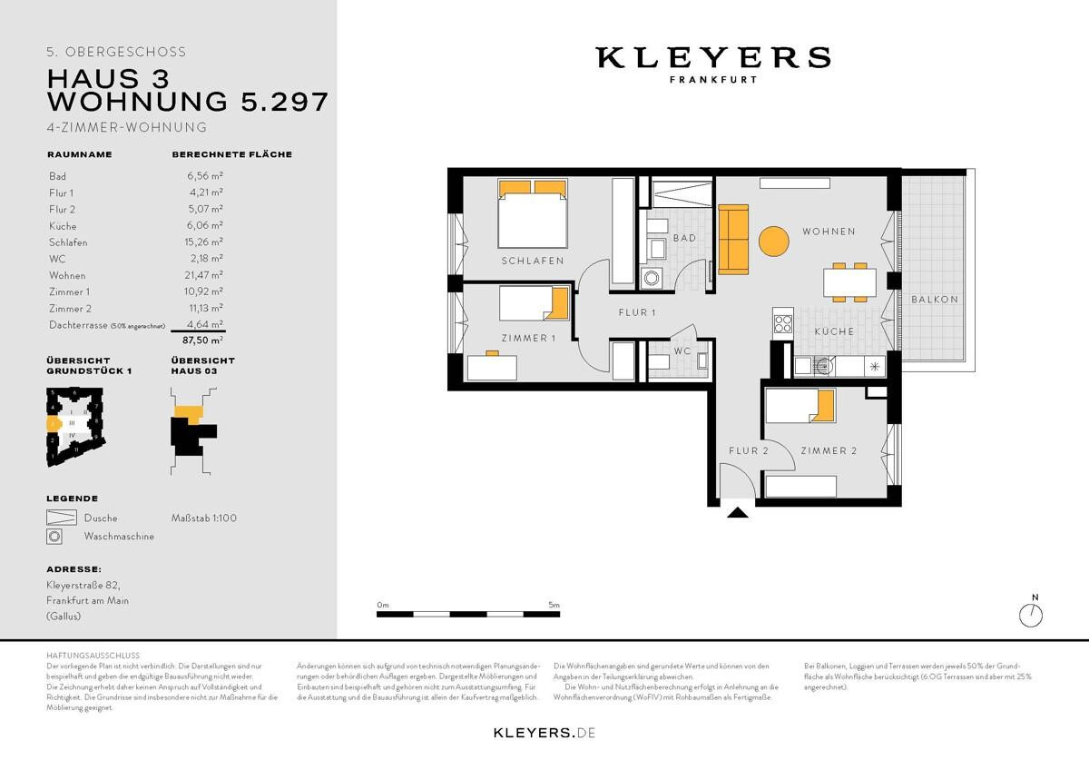 3.5.297 Grundriss 4 Zimmer
