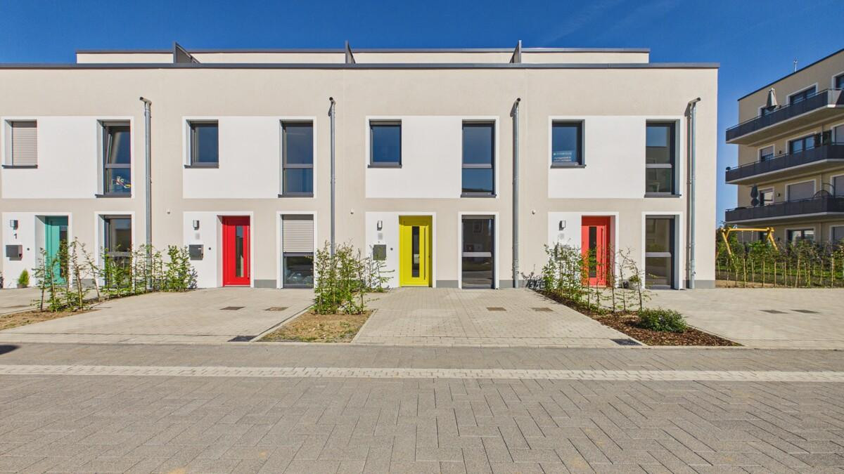 Vorderansicht Reihenhäuser