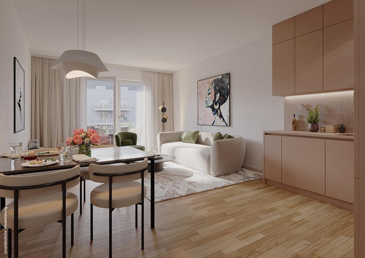 Wohnzimmer + Essbereich Dünenhaus WE 218