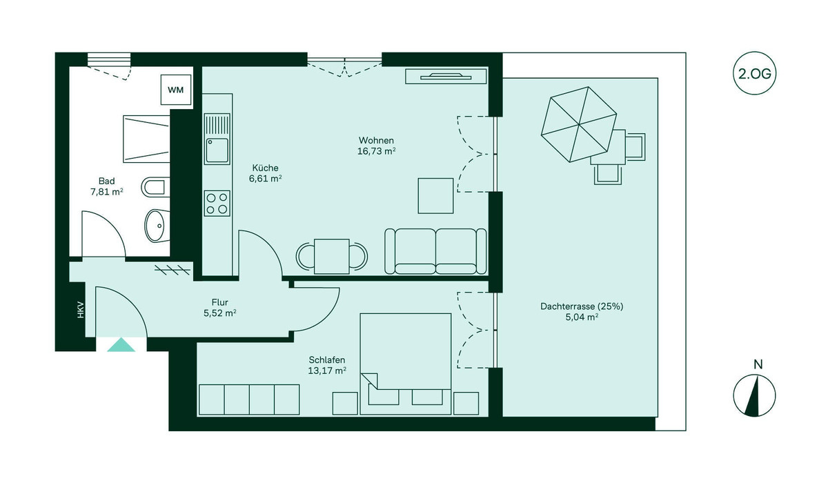 Grundriss der Wohnung 043