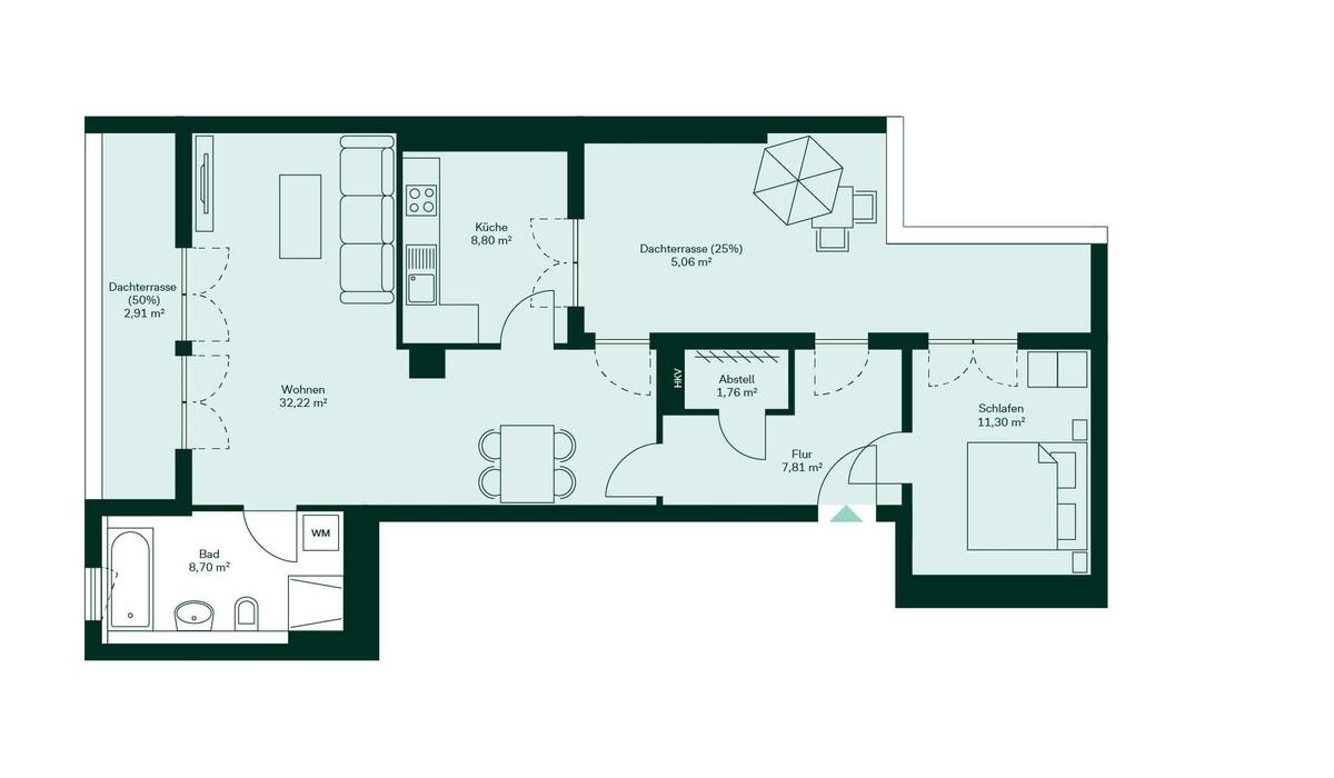 Grundriss der Wohnung 046