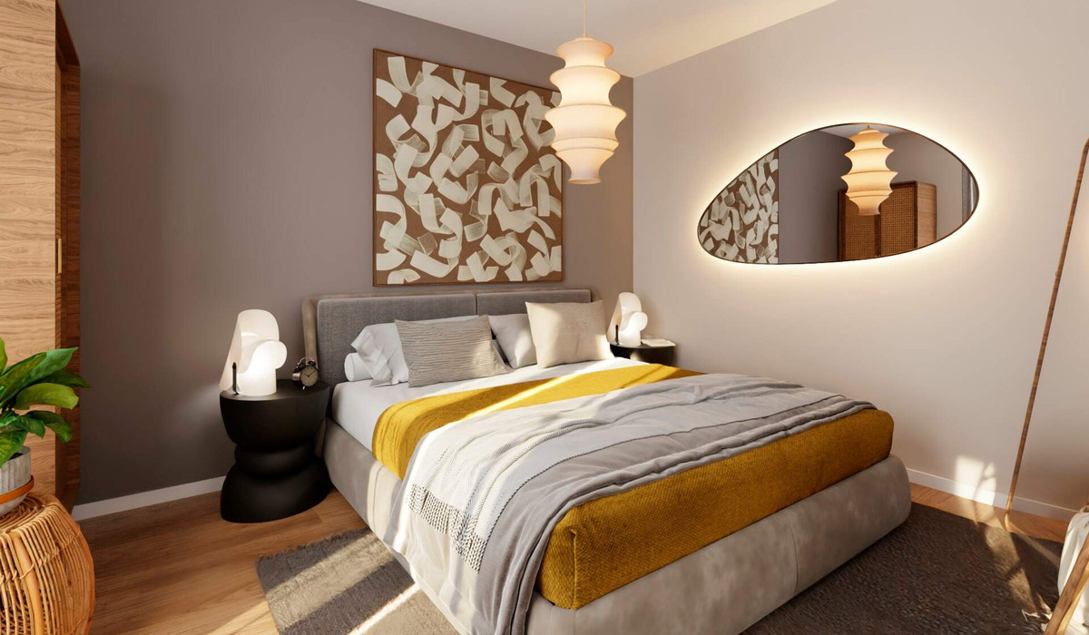 Schlafzimmer mit Zugang zur Dachterrasse 