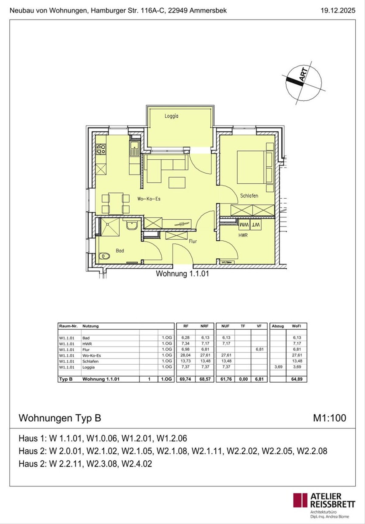 Grundrissbeispiel Typ-B