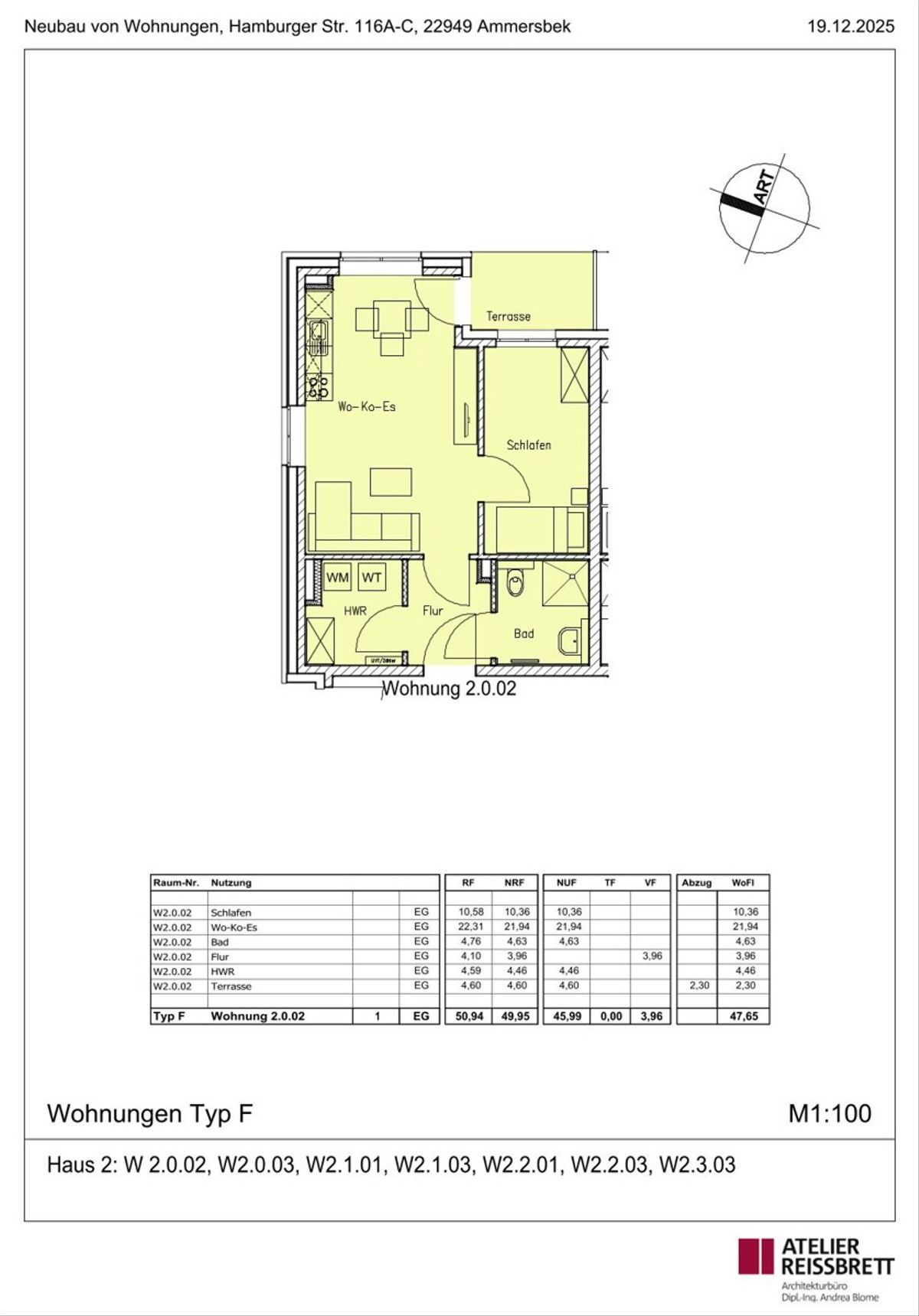 Grundrissbeispiel Typ-F