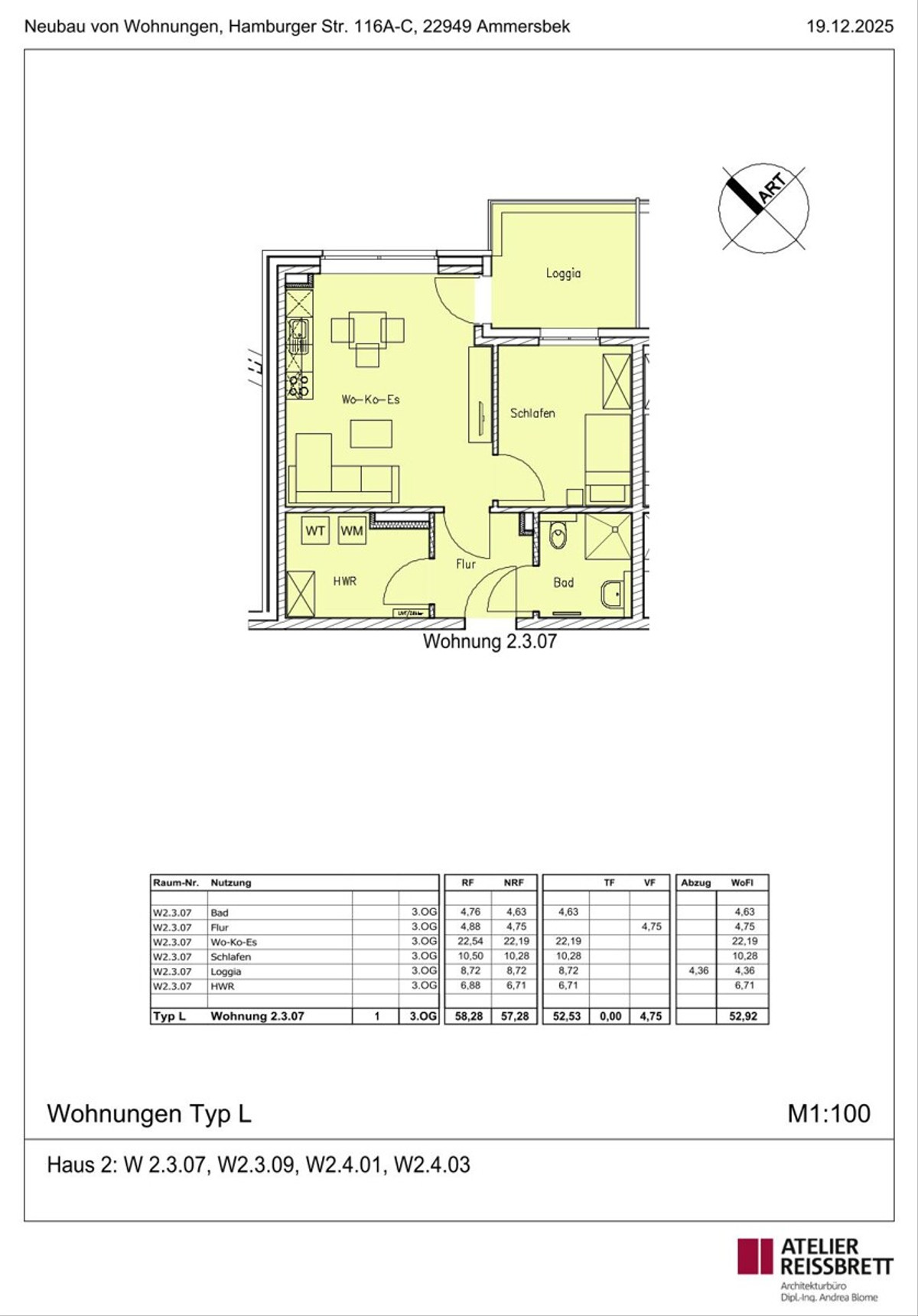 Grundrissbeispiel Typ-L