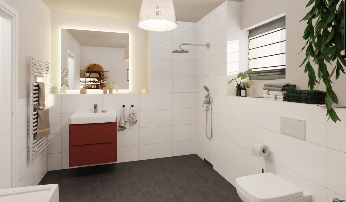 Visualisierung Badezimmer Eigener Feldblick Haus 011