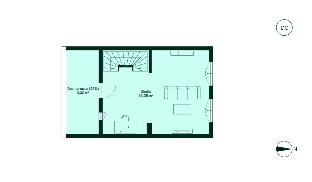 Grundriss Dachgeschoss Reihenhaus 012 Eigener Feldblick