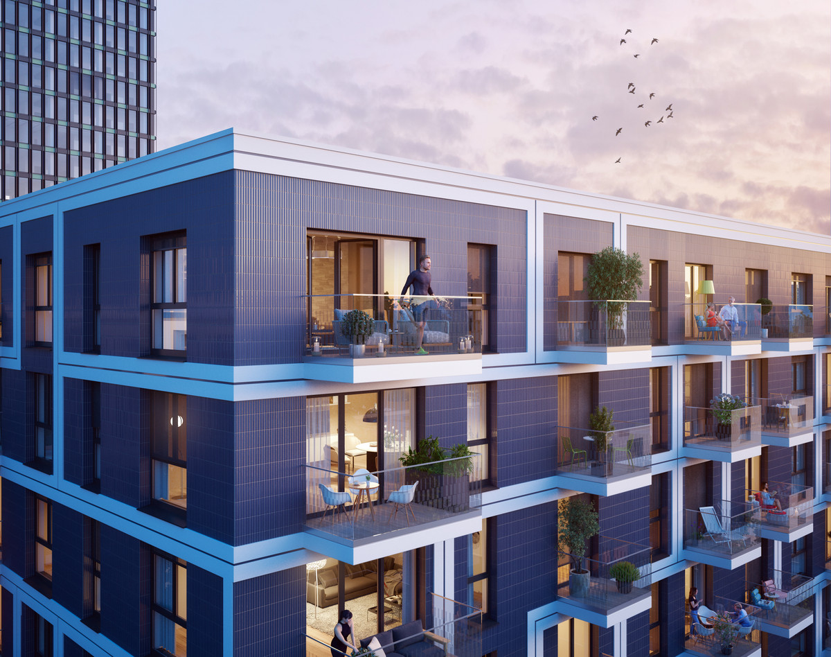 Abenddämmerung Balkon 