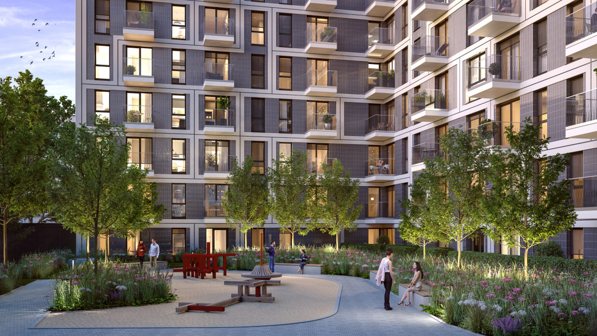 Abenddämmerung Innenhof