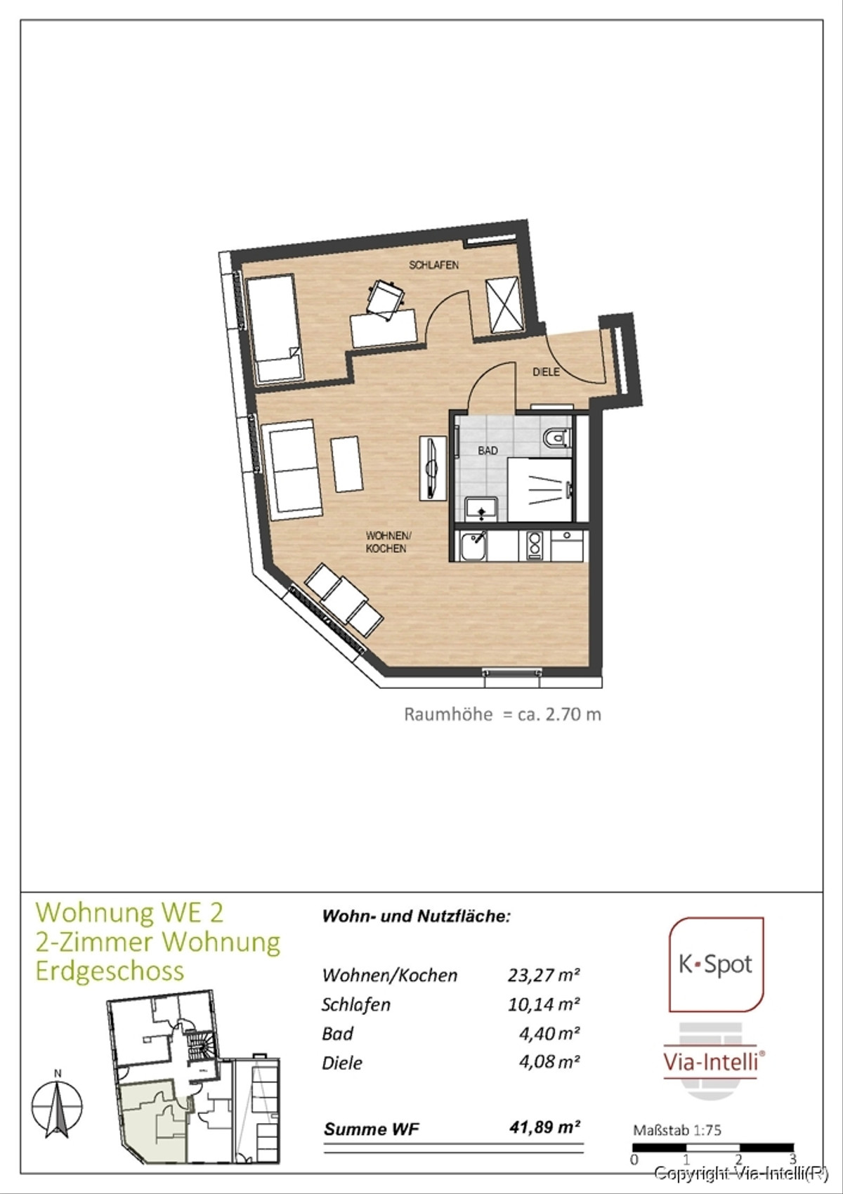 Grundriss WE 2