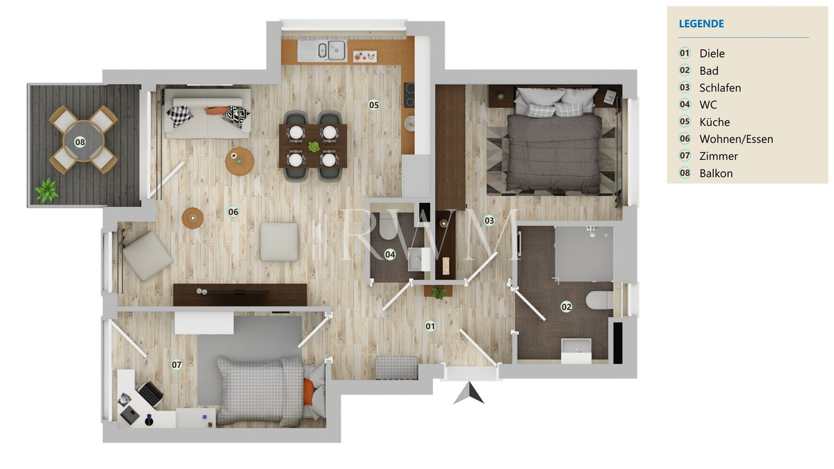 3D Grundriss WEG 4