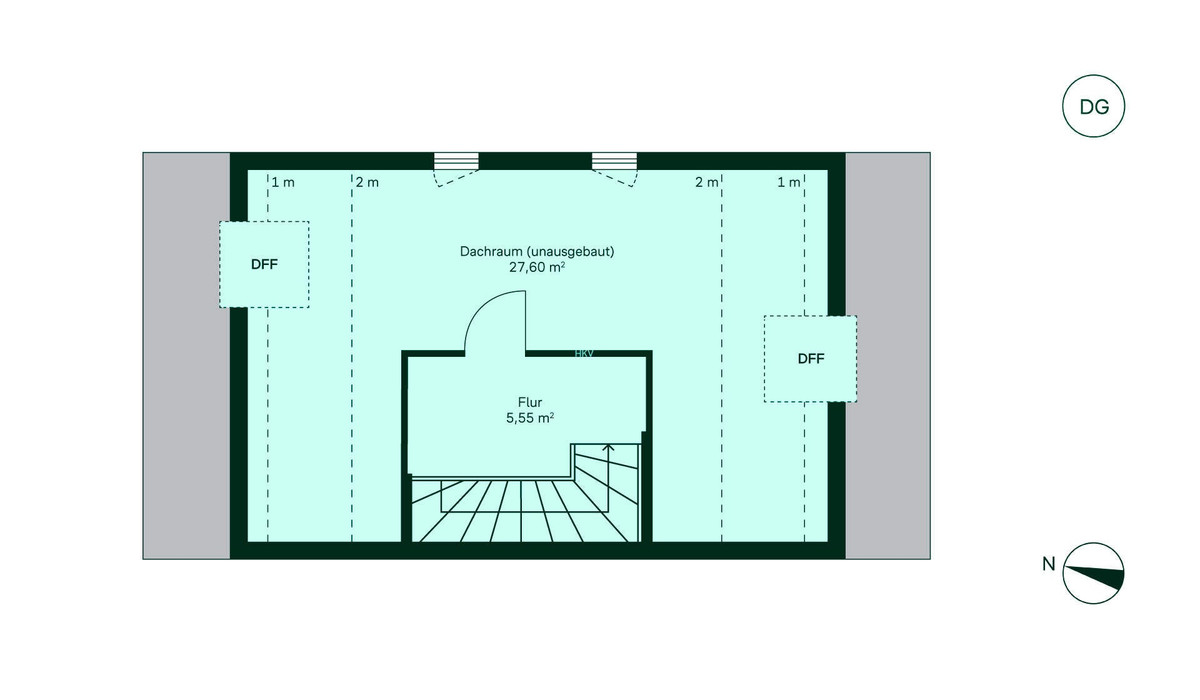 Grundriss vom Dachgeschoss