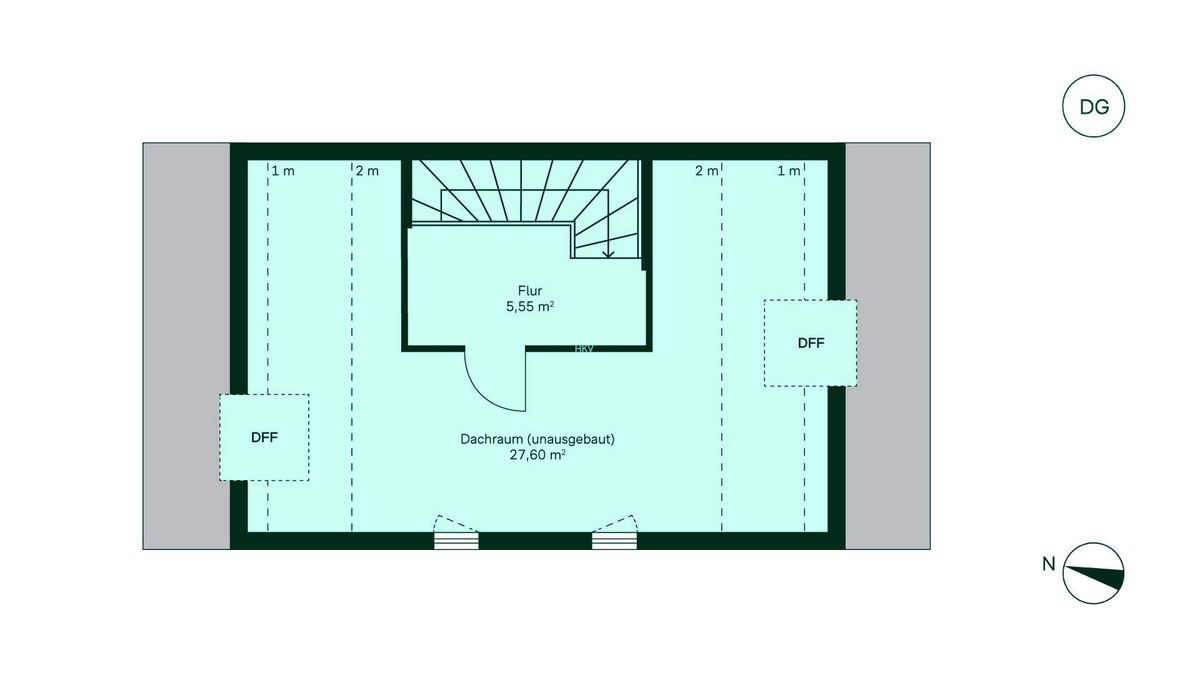 Grundriss vom Dachgeschoss