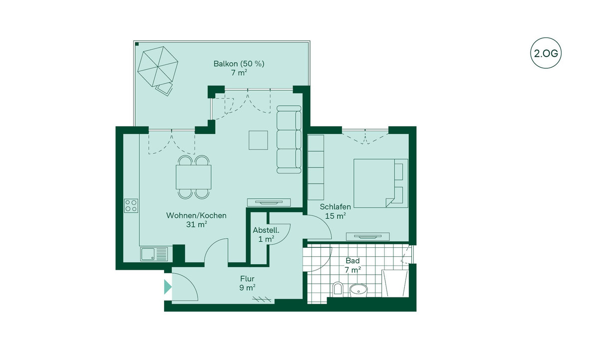 Grundriss der Ferienwohnung