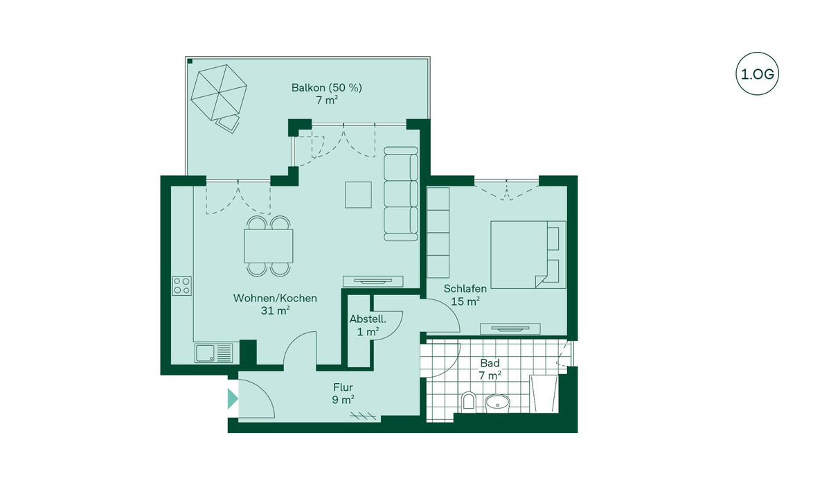 Grundriss der Ferienwohnung