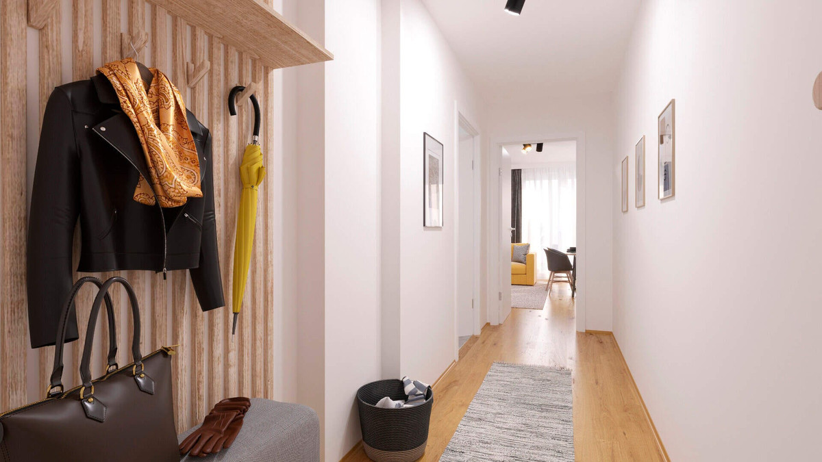 Flur mit Platz für eine Garderobe