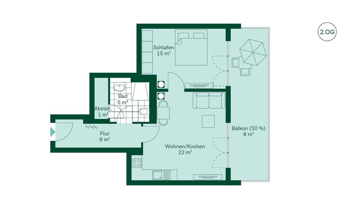 Grundriss der Ferienwohnung