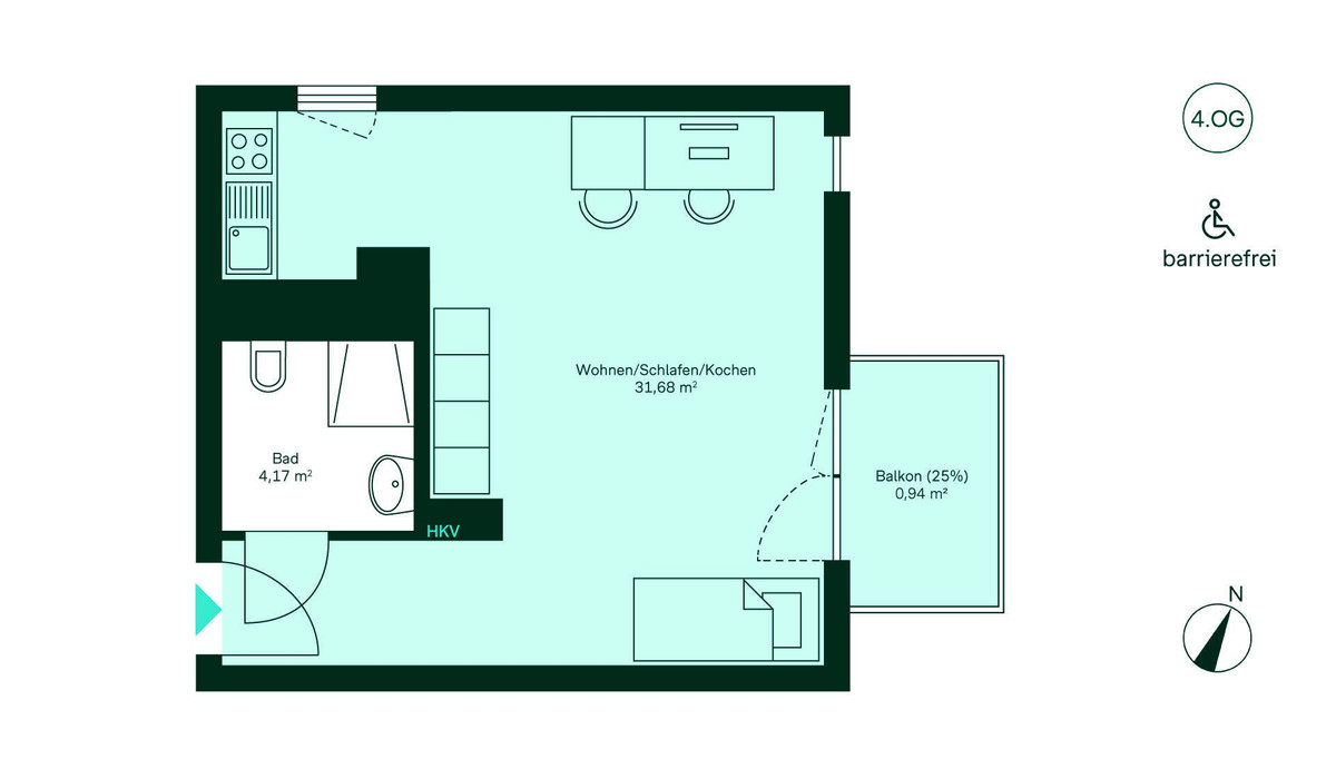 Barrierefreier und komfortabler Grundriss