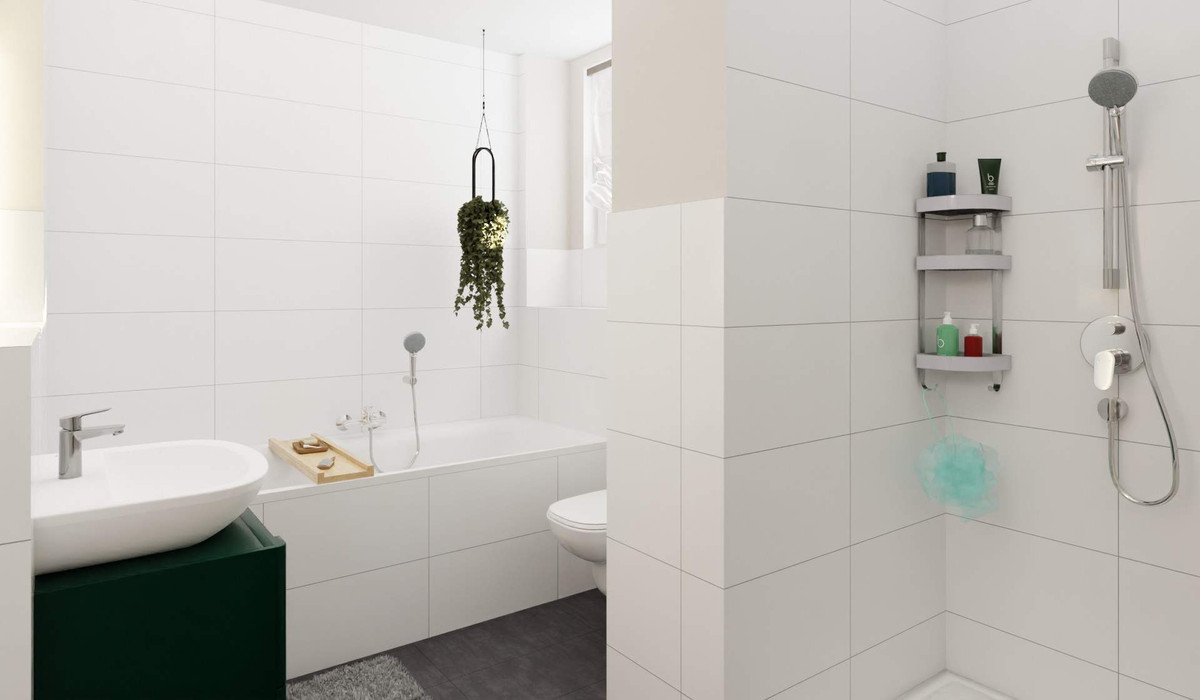 Dusche und Badewanne bieten puren Komfort