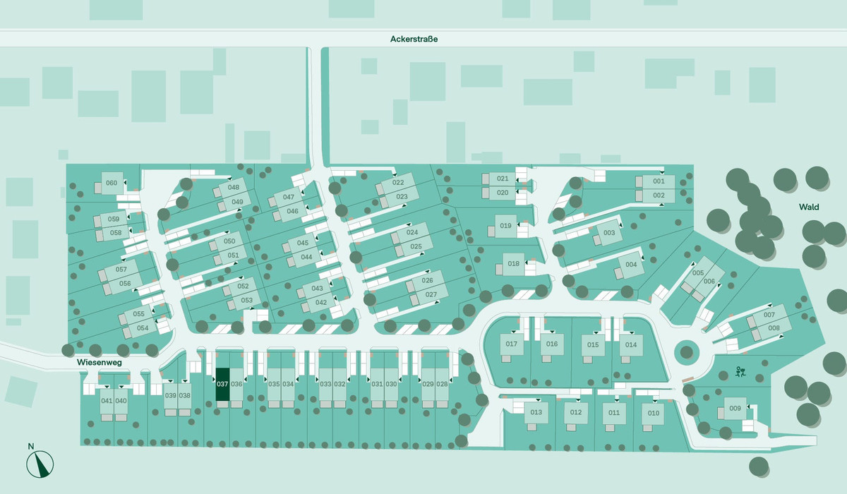 Lageplan vom Haus im Projekt Am Wiesenweg