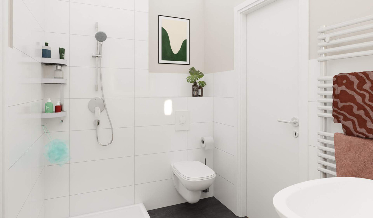 Ein weiteres Bad mit Dusche