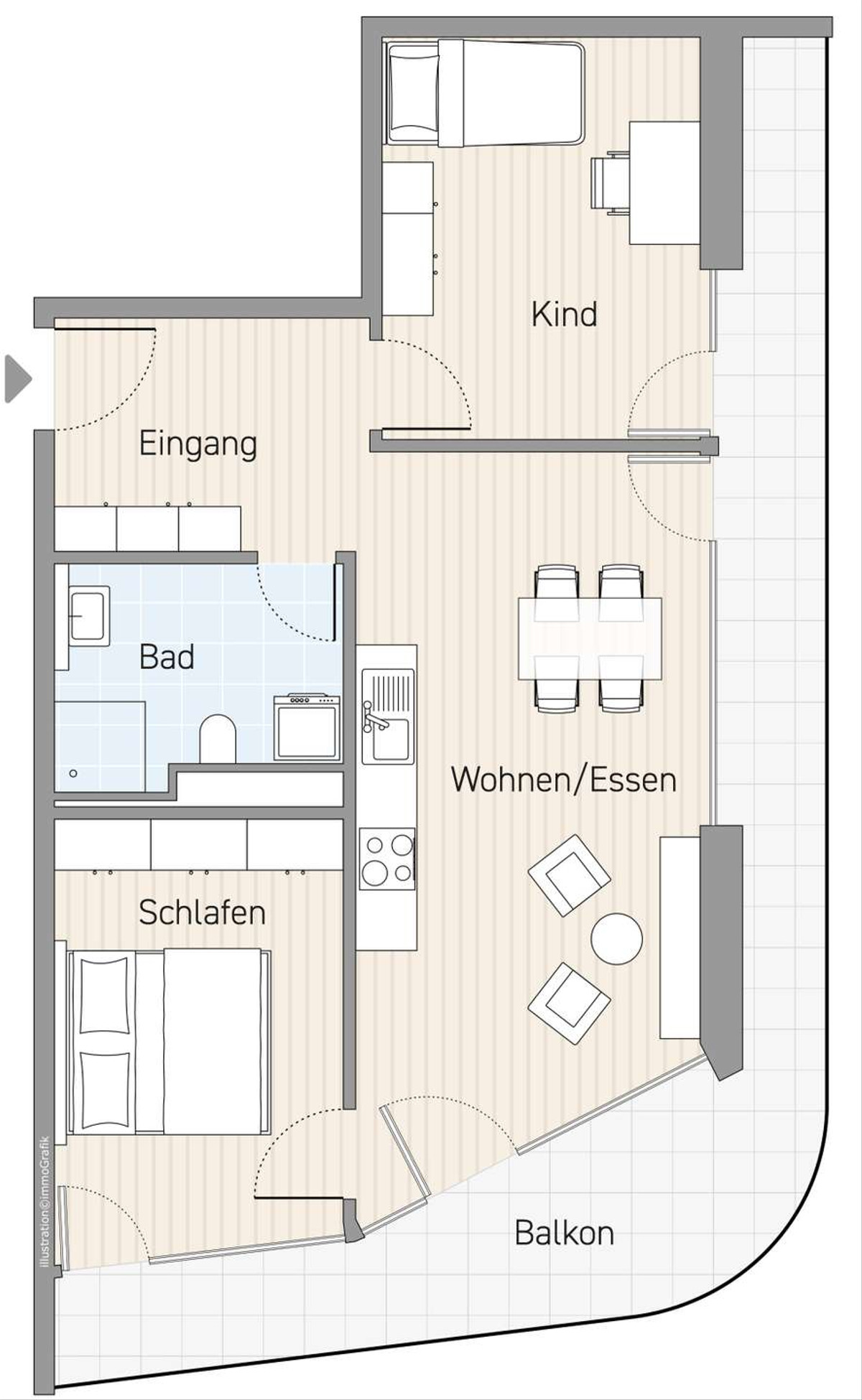 Grundriss Whg-2-EG-bis-9-OG
