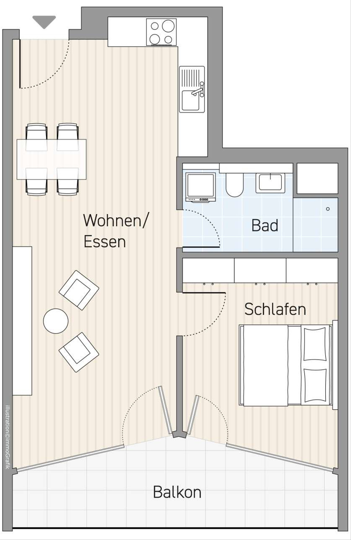 Grundriss Whg. 2.7