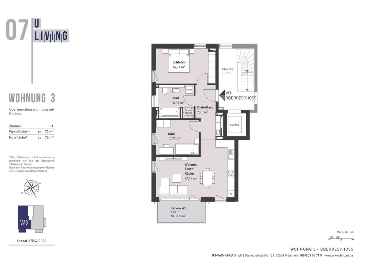 Wohnung A 03 Grundriss