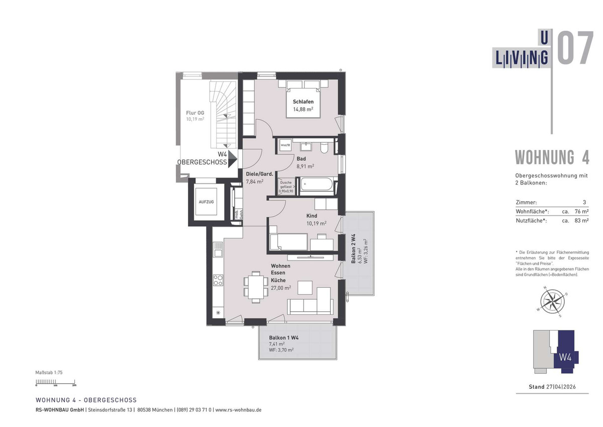 Wohnung A 04 Grundriss