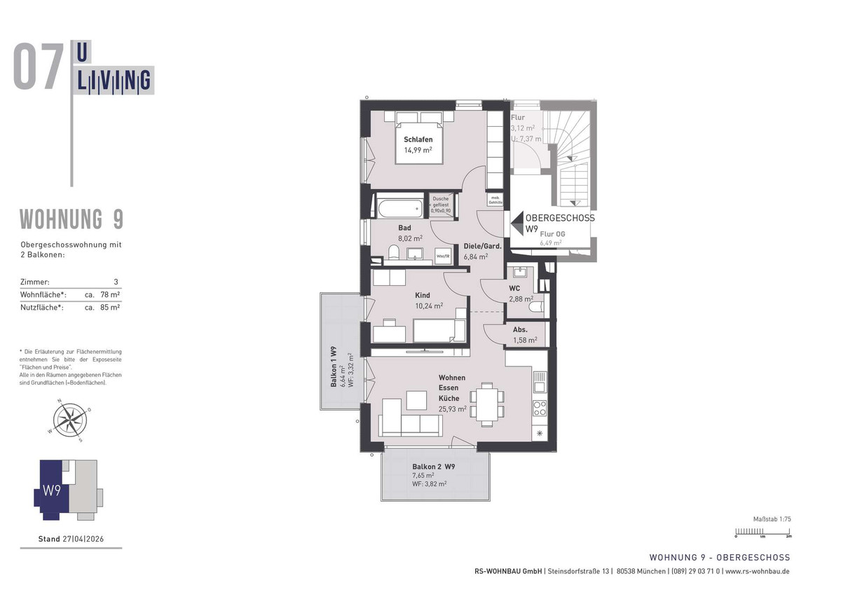 Wohnung B 09 Grundriss