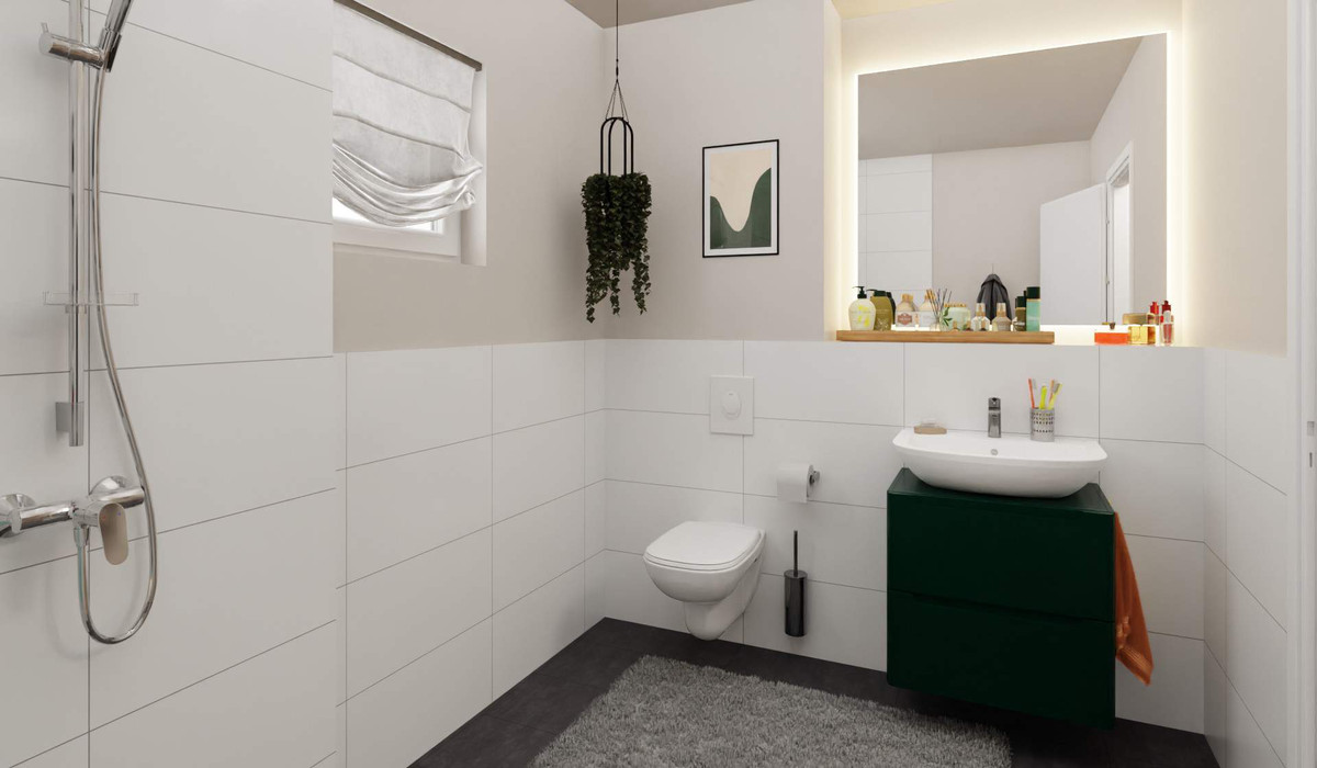 Modernes Badezimmer mit Badewanne