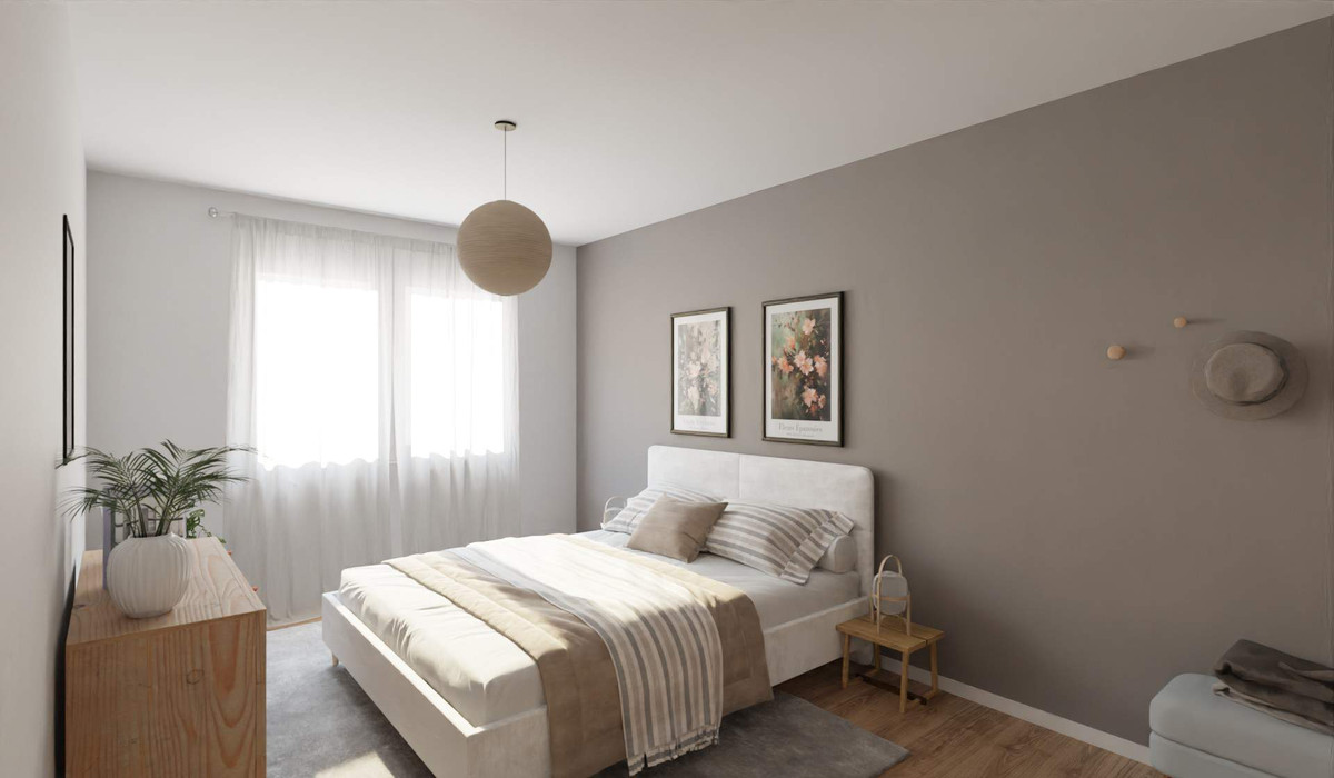 Helles und komfortables Schlafzimmer