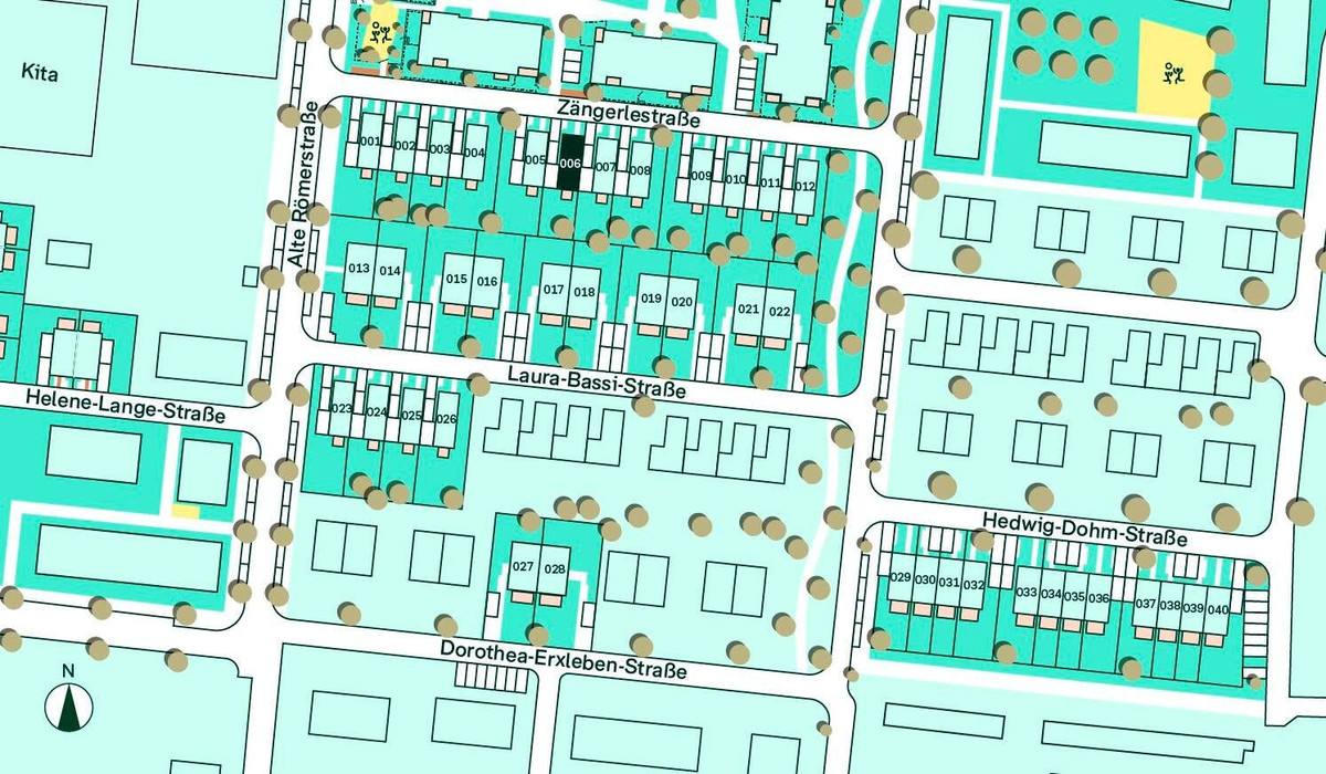 Lage des Reihenhauses im Quartier