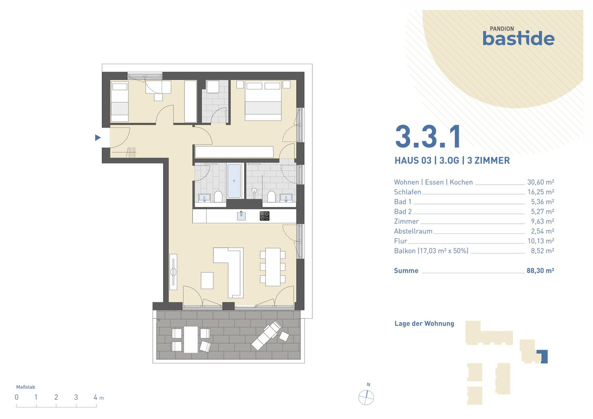 PANDION BASTIDE - Grundriss 3.3.1