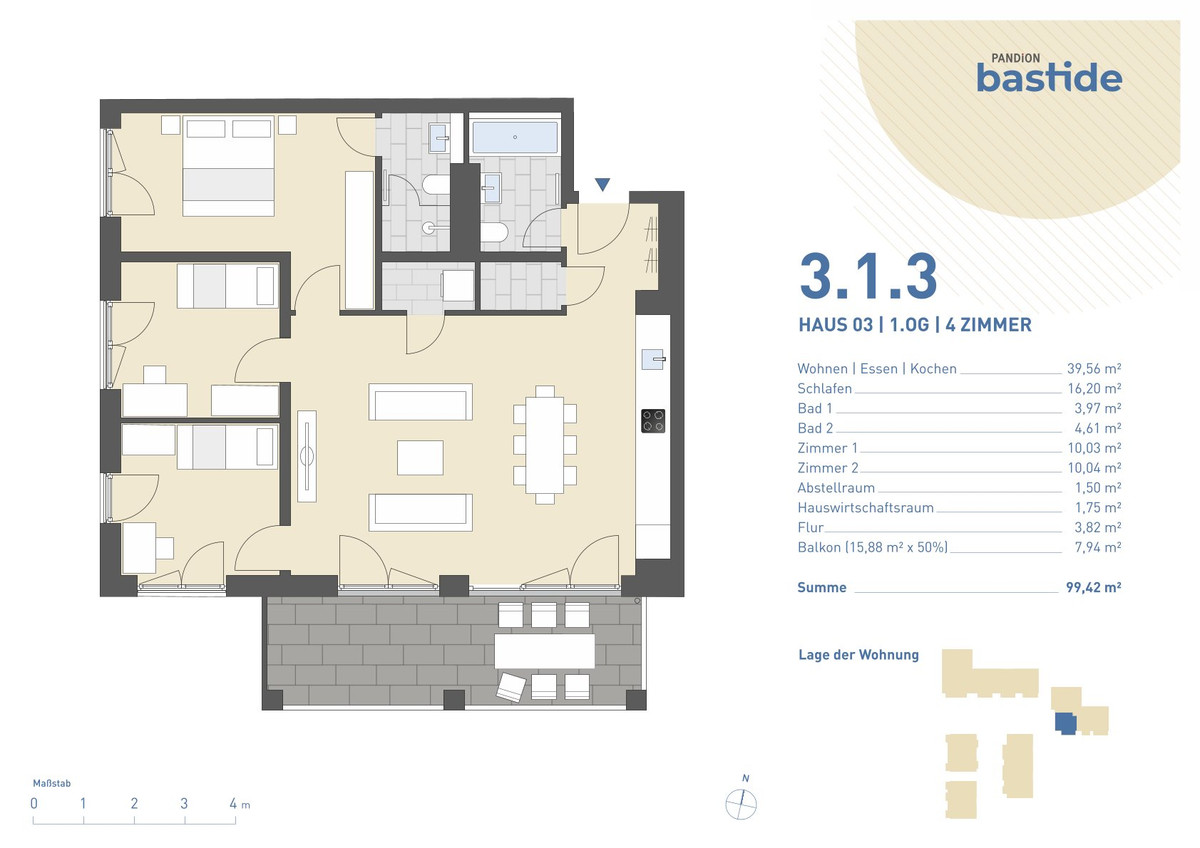 PANDION BASTIDE - Grundriss 3.1.3