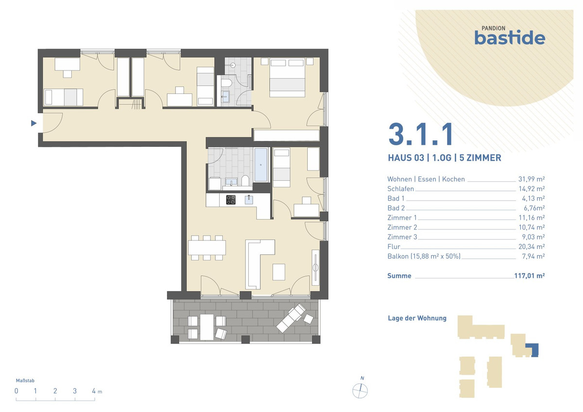 PANDION BASTIDE - Grundriss 3.1.1