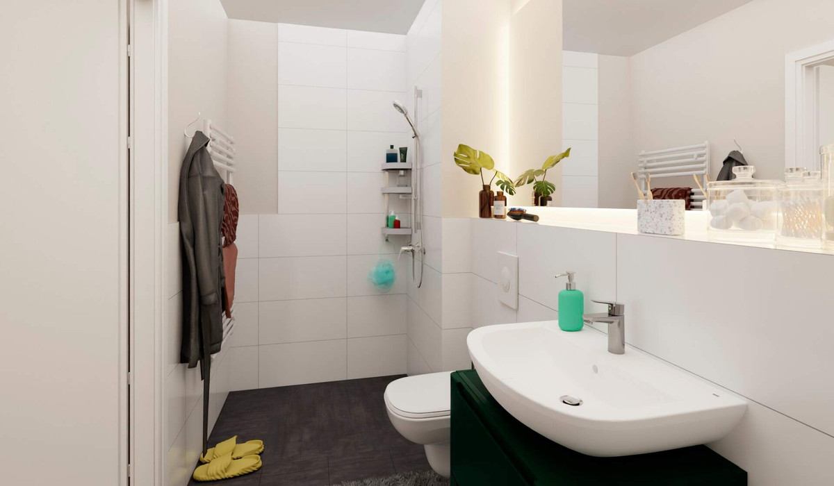 Badezimmer mit Dusche