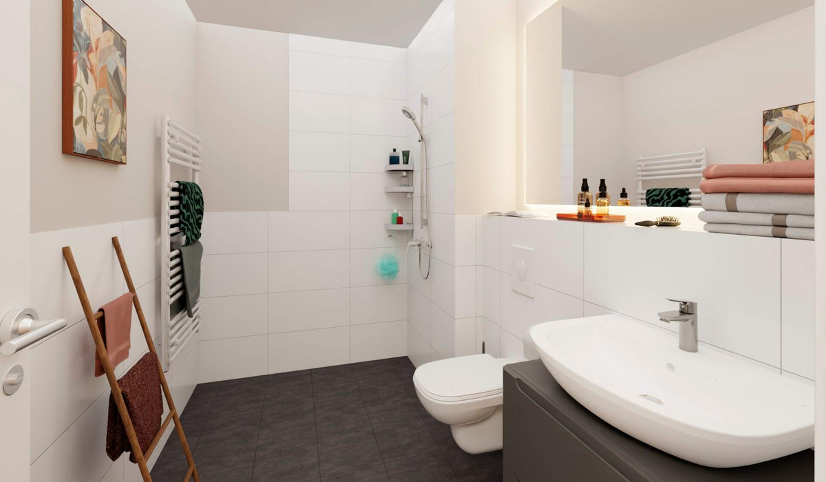 Badezimmer mit Dusche
