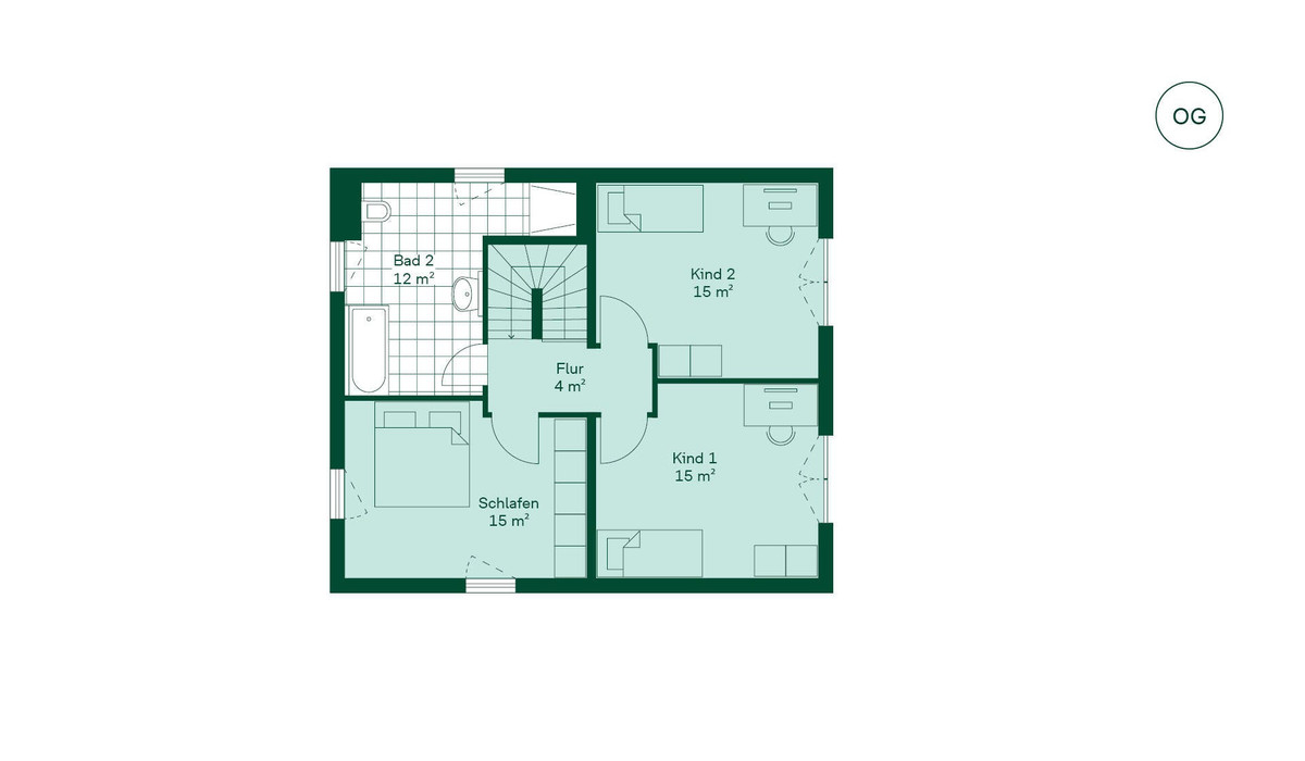 Einfamilienhaus Grundriss OG