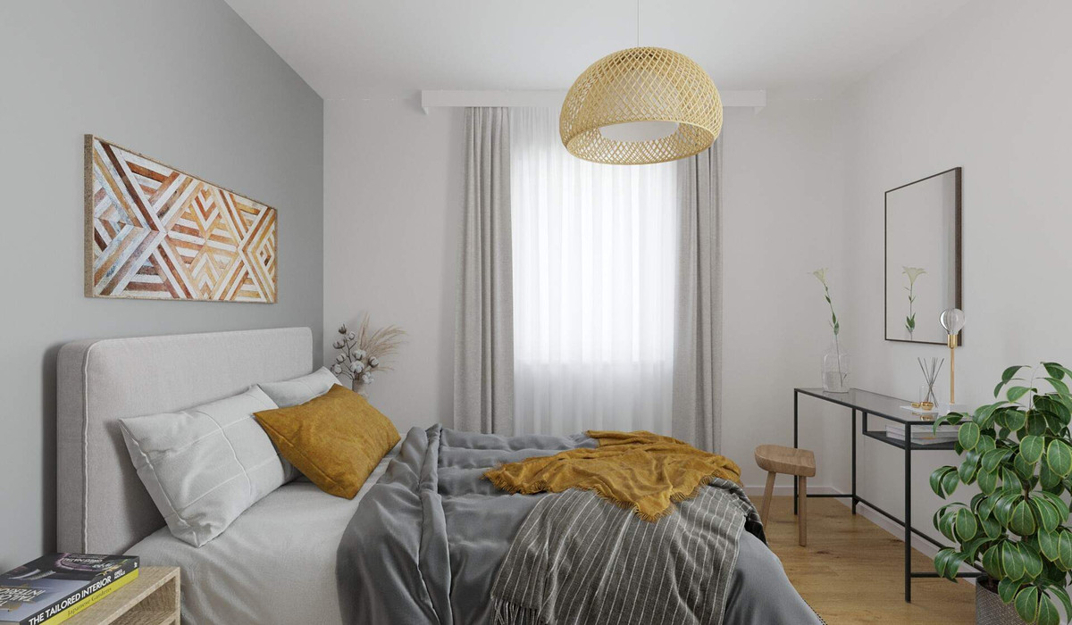 Helles und komfortables Schlafzimmer