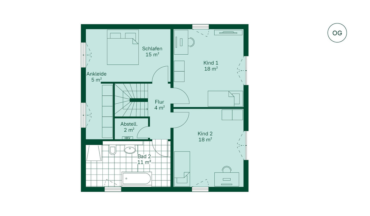 Einfamilienhaus Grundriss OG