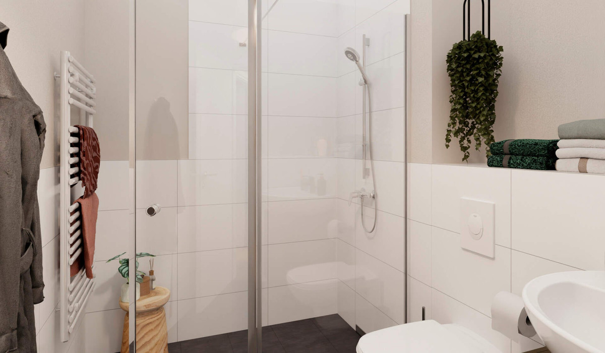 Badezimmer mit Dusche