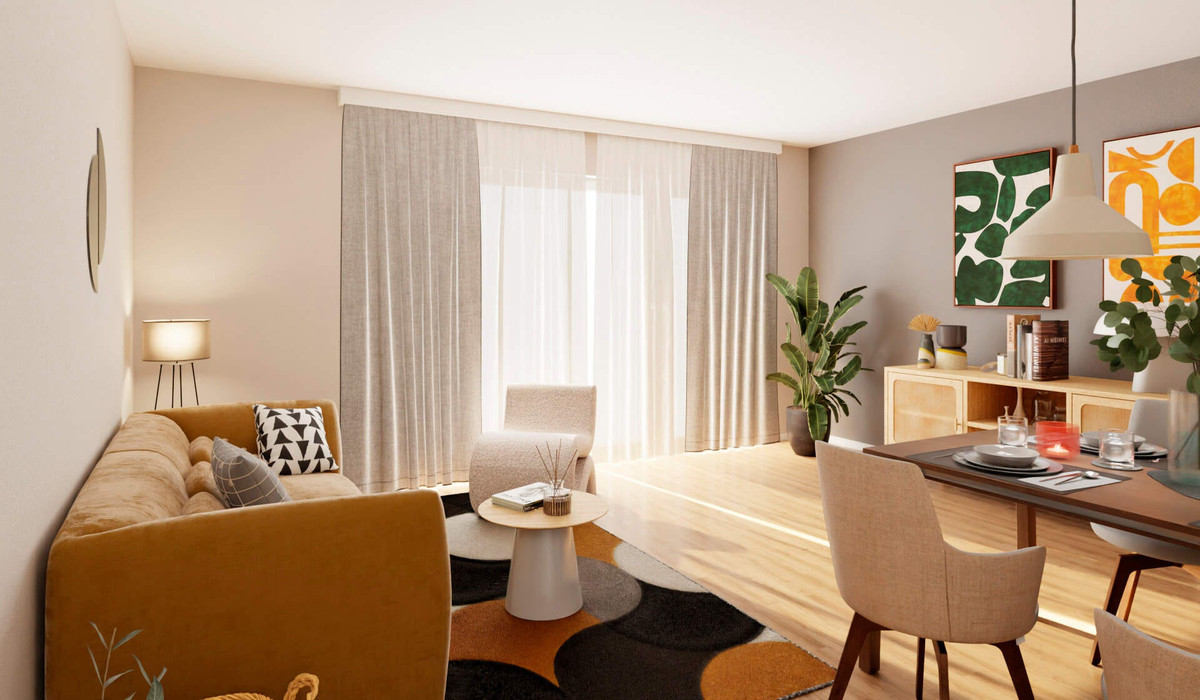 Wohnzimmer mit Essecke